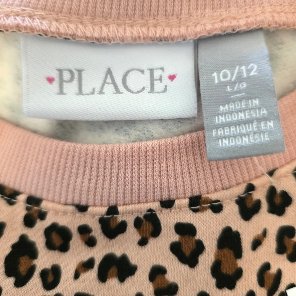 The Children's Place Pink Leopard Sweatsuit Set NWT